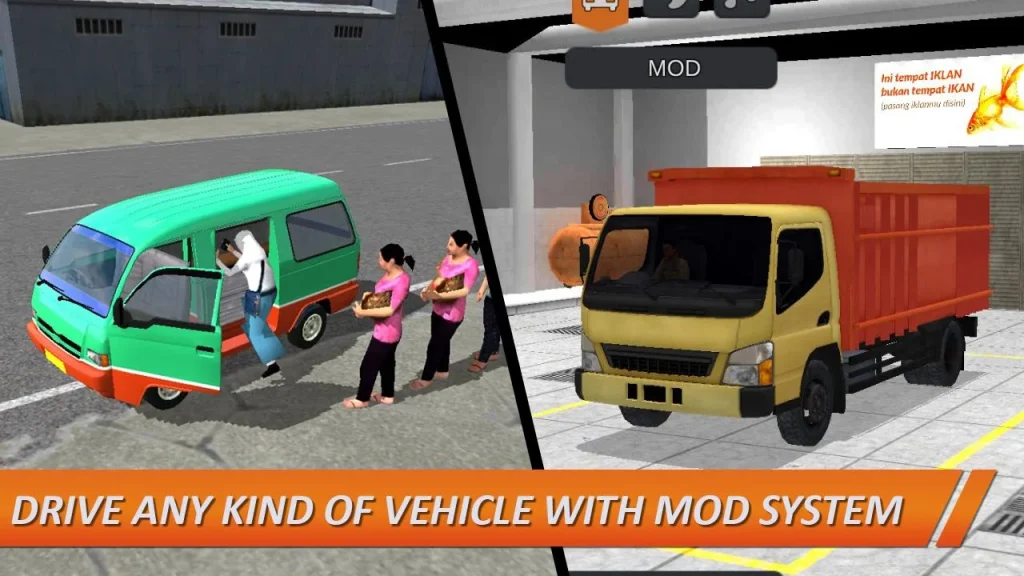 Bus Simulator Indonesia Apk-Features
Drive any kind of vehicle with stunning mod system