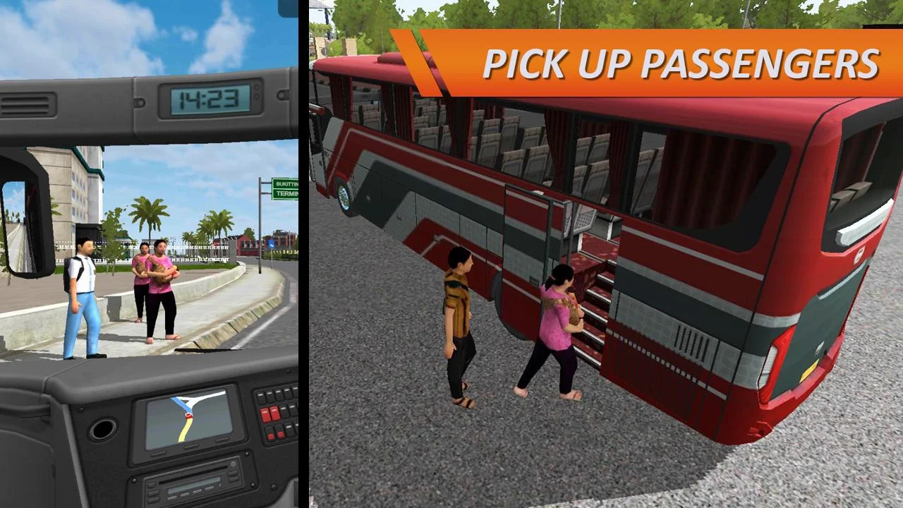Bus Simulator Indonesia Apk-Features
Pick Up Passengers