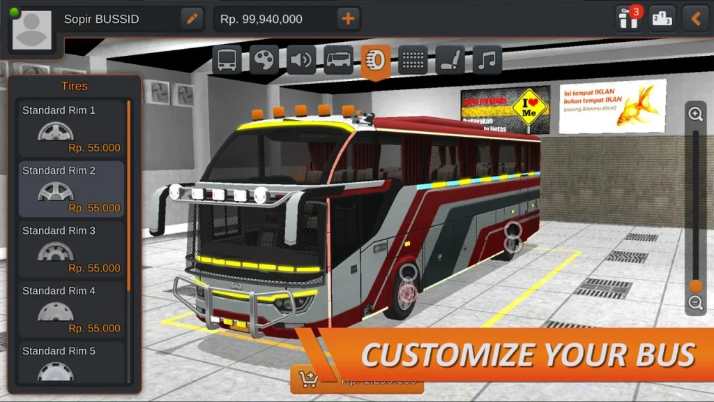 Bus Simulator Indonesia Apk-Features
Customize your own Bus Livery